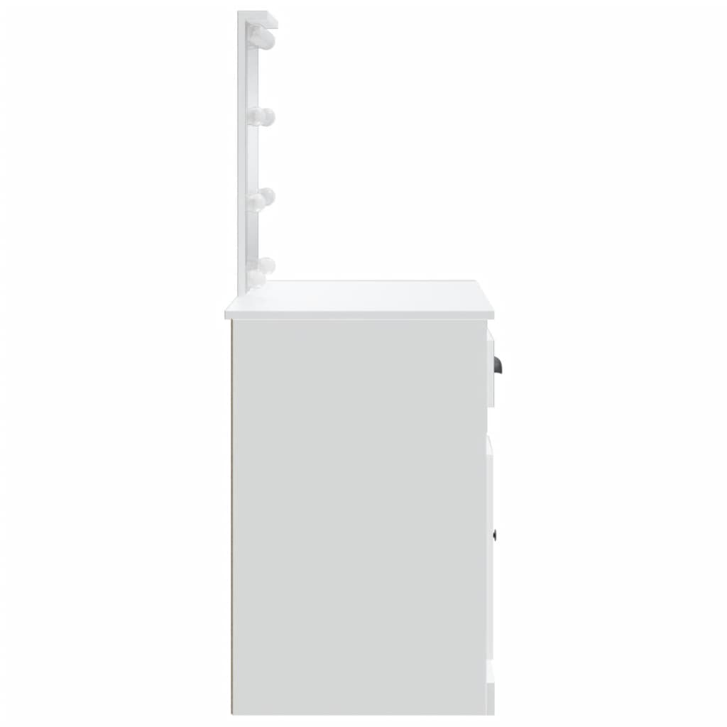Kaptafel Met Led-Verlichting 90X42X32,5 Cm Wit