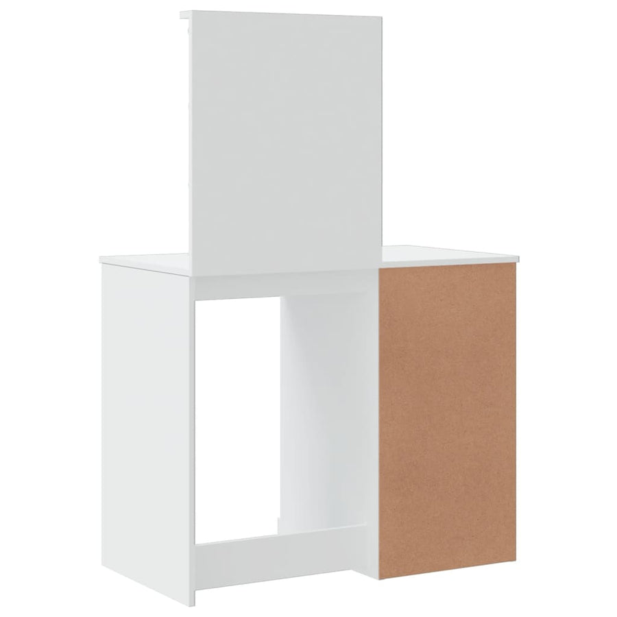 Kaptafel Met Led-Verlichting 90X42X32,5 Cm Wit