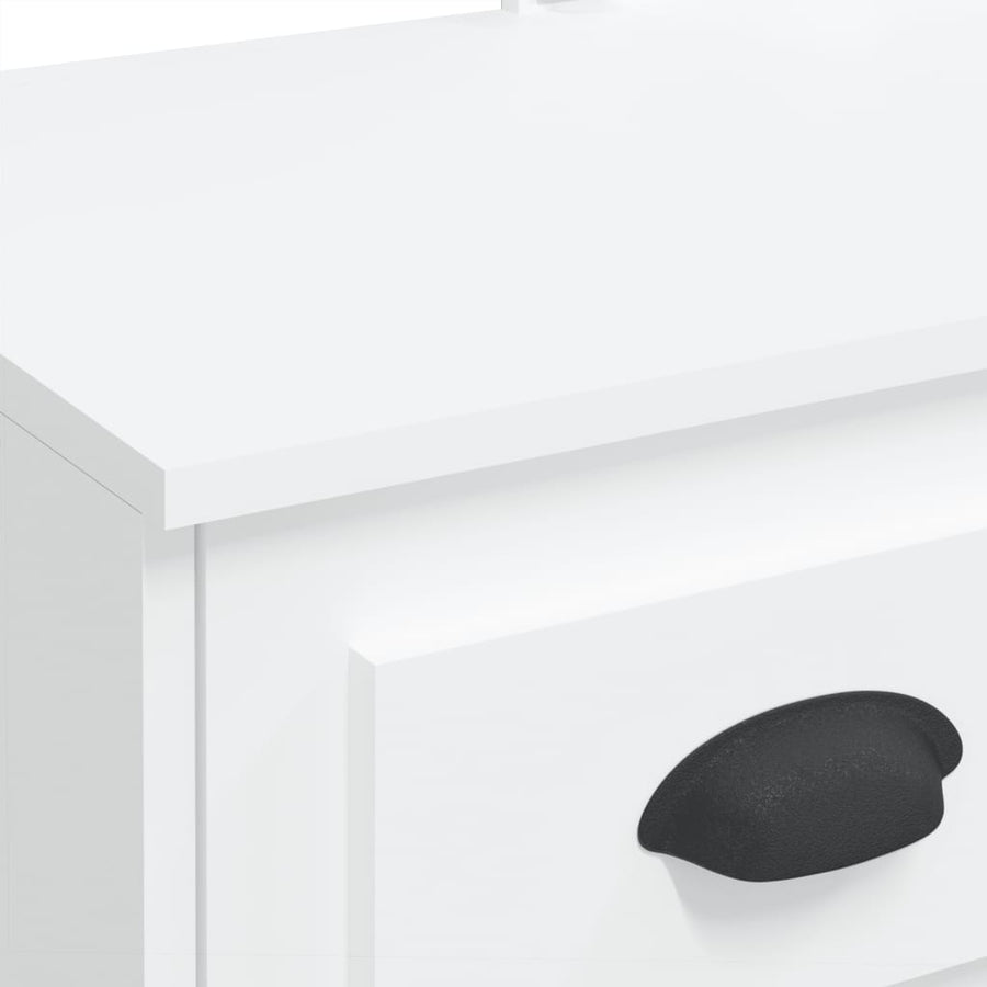 Kaptafel Met Led-Verlichting 90X42X32,5 Cm Wit