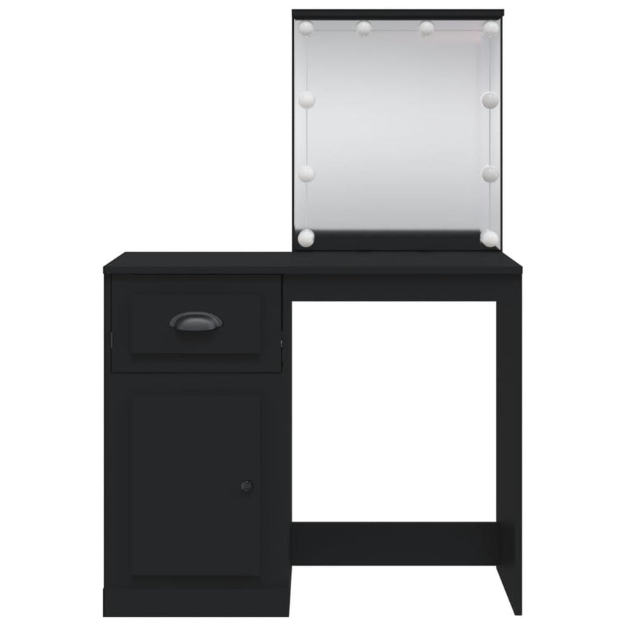 Kaptafel Met Led-Verlichting 90X42X32,5 Cm Zwart
