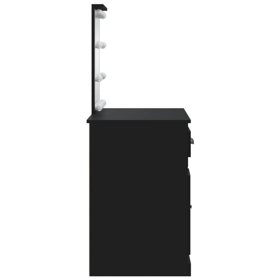 Kaptafel Met Led-Verlichting 90X42X32,5 Cm Zwart