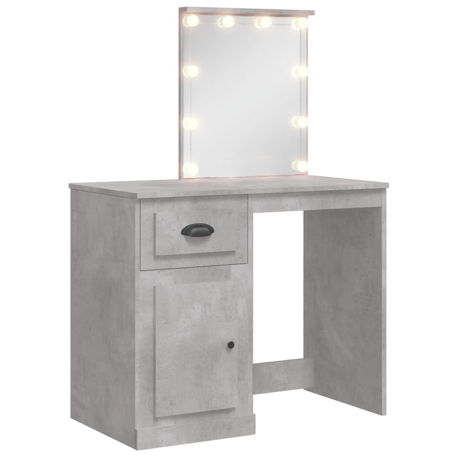 Kaptafel Met Led-Verlichting 90X42X32,5 Cm Betongrijs