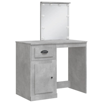 Kaptafel Met Led-Verlichting 90X42X32,5 Cm Betongrijs