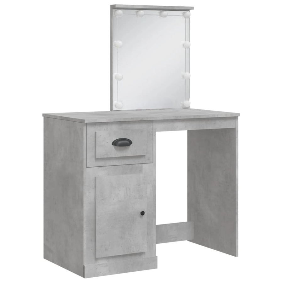 Kaptafel Met Led-Verlichting 90X42X32,5 Cm Betongrijs