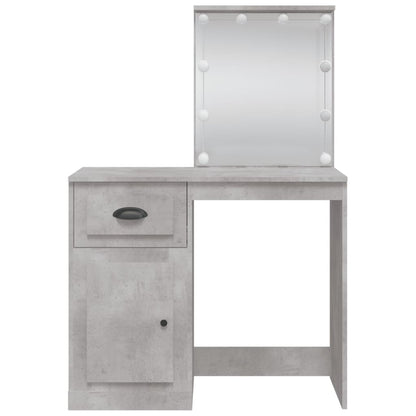 Kaptafel Met Led-Verlichting 90X42X32,5 Cm Betongrijs