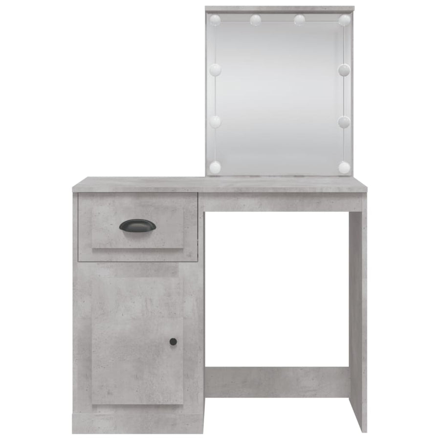 Kaptafel Met Led-Verlichting 90X42X32,5 Cm Betongrijs