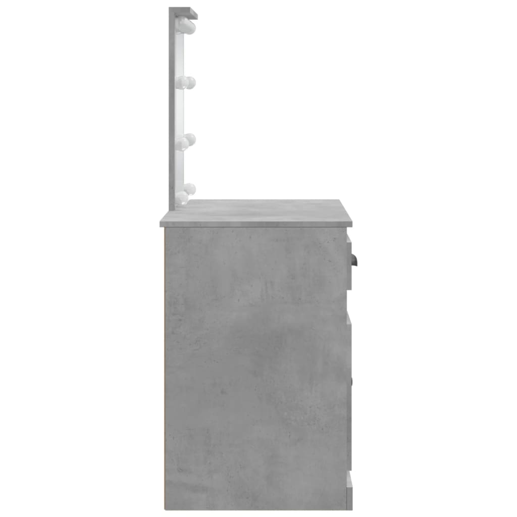 Kaptafel Met Led-Verlichting 90X42X32,5 Cm Betongrijs