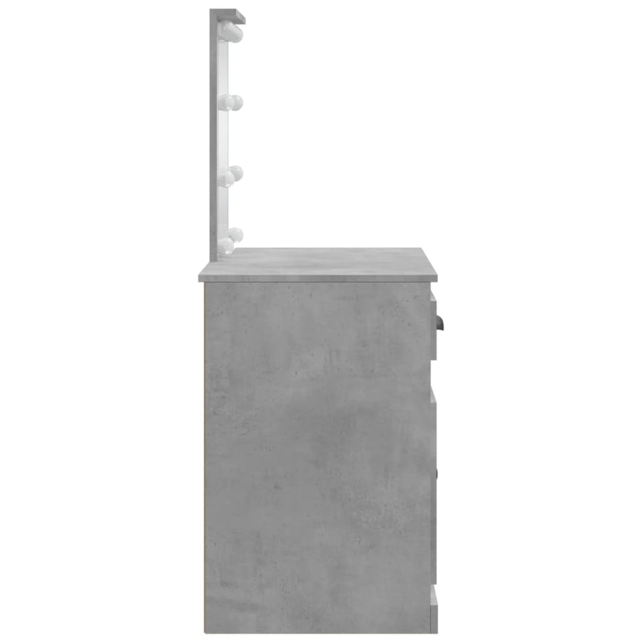 Kaptafel Met Led-Verlichting 90X42X32,5 Cm Betongrijs