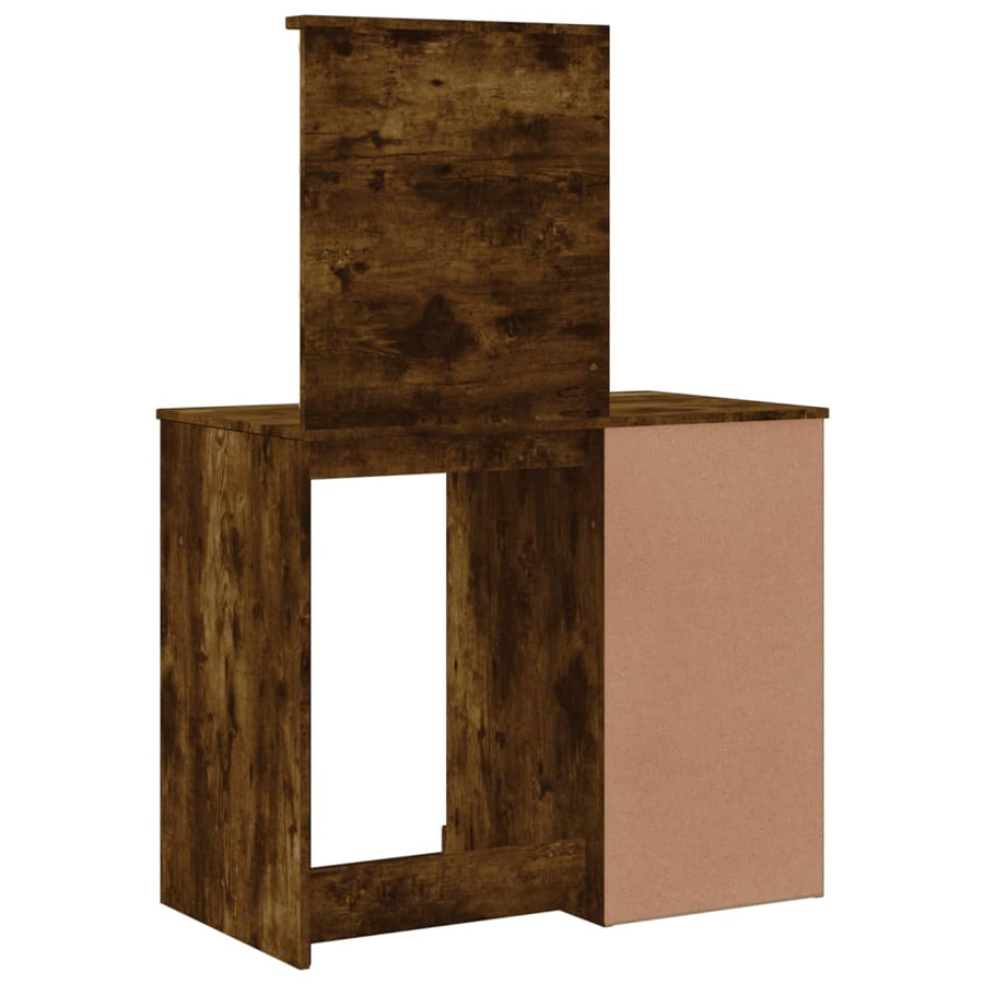 Kaptafel met LED-verlichting 90x42x132,5 cm gerookt eikenkleur Gerookt eiken