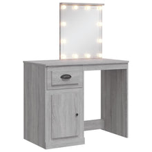 Kaptafel Met Led-Verlichting 90X42X32,5 Cm Grijs sonoma