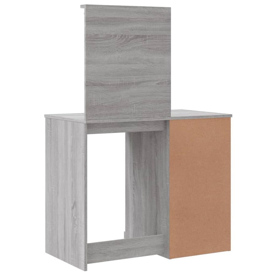 Kaptafel Met Led-Verlichting 90X42X32,5 Cm Grijs sonoma