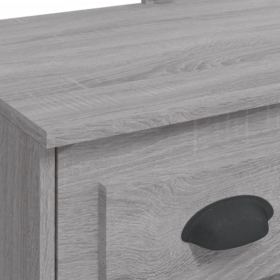Kaptafel Met Led-Verlichting 90X42X32,5 Cm Grijs sonoma