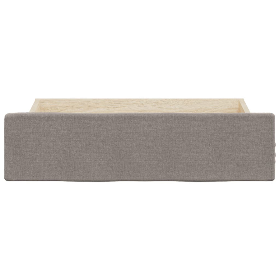 Bedlades 2 St Bewerkt Hout En Stof Taupe