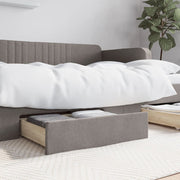 Bedlades 2 st bewerkt hout stof taupe 67x50x16 cm