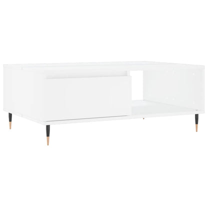 Salontafel 90X60X35 Cm Bewerkt Hout Wit