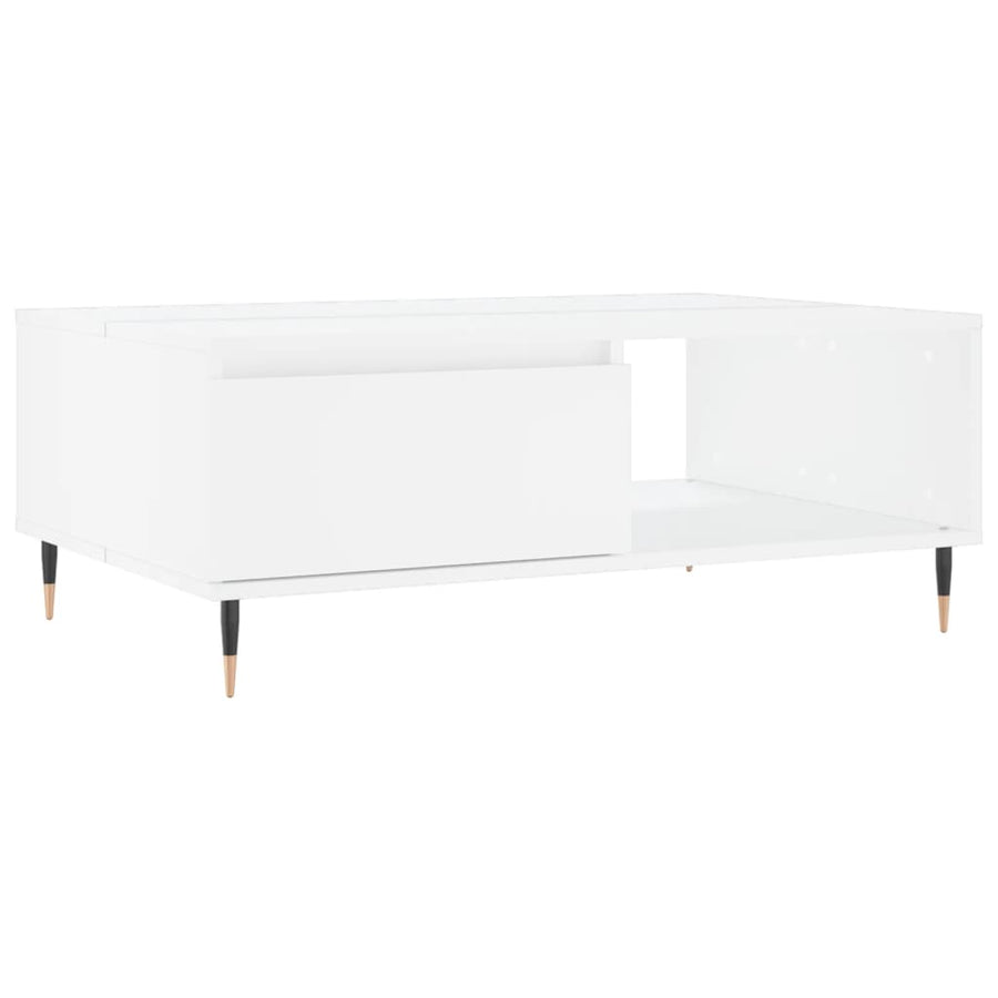 Salontafel 90X60X35 Cm Bewerkt Hout Wit