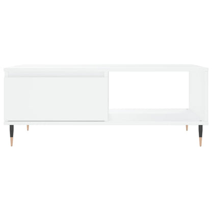 Salontafel 90X60X35 Cm Bewerkt Hout Wit