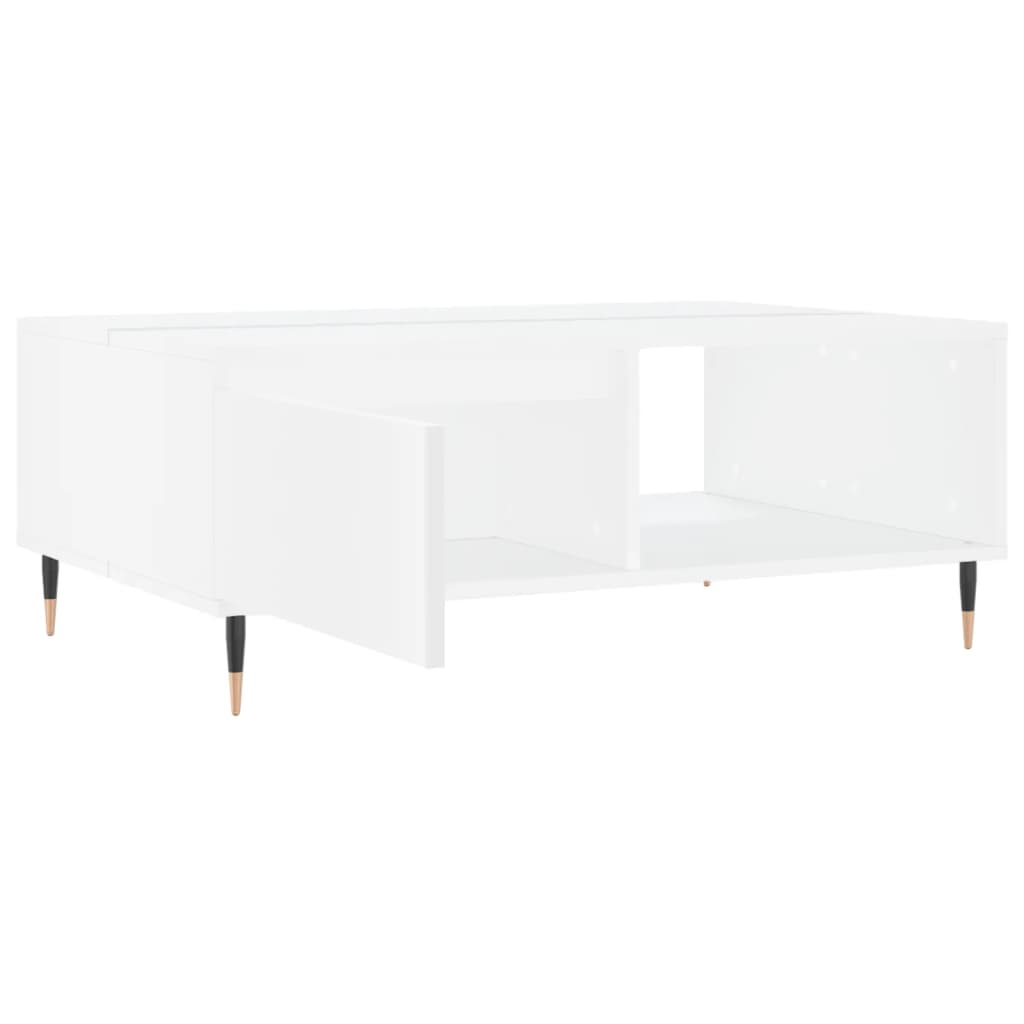 Salontafel 90X60X35 Cm Bewerkt Hout Wit