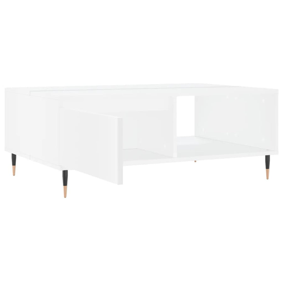 Salontafel 90X60X35 Cm Bewerkt Hout Wit