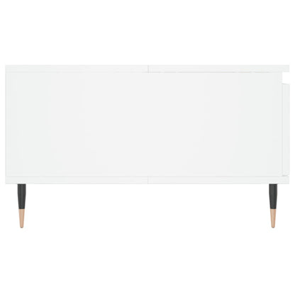 Salontafel 90X60X35 Cm Bewerkt Hout Wit