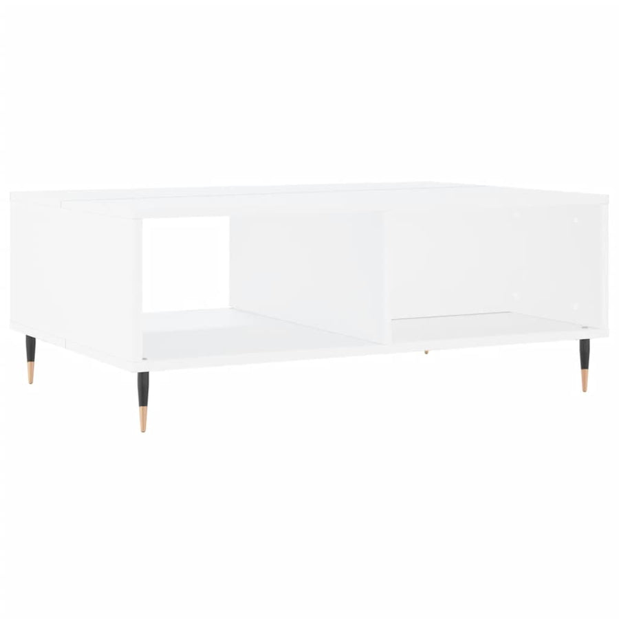 Salontafel 90X60X35 Cm Bewerkt Hout Wit