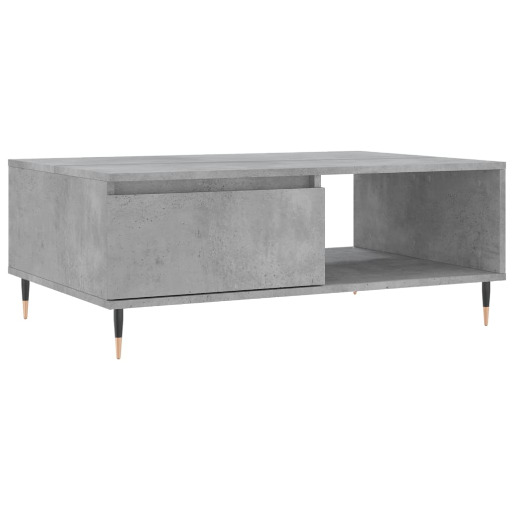 Salontafel 90X60X35 Cm Bewerkt Hout Betongrijs