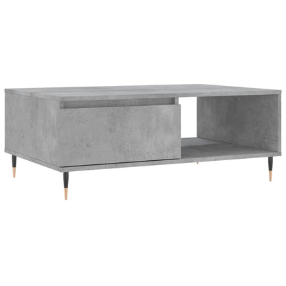Salontafel 90X60X35 Cm Bewerkt Hout Betongrijs