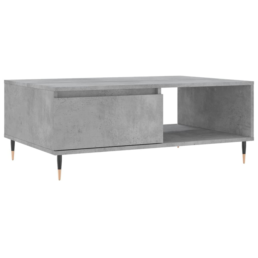 Salontafel 90X60X35 Cm Bewerkt Hout Betongrijs