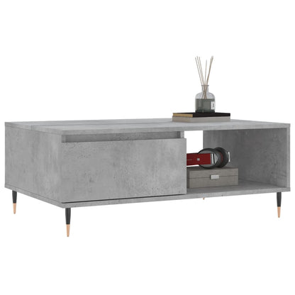 Salontafel 90X60X35 Cm Bewerkt Hout Betongrijs