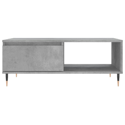Salontafel 90X60X35 Cm Bewerkt Hout Betongrijs