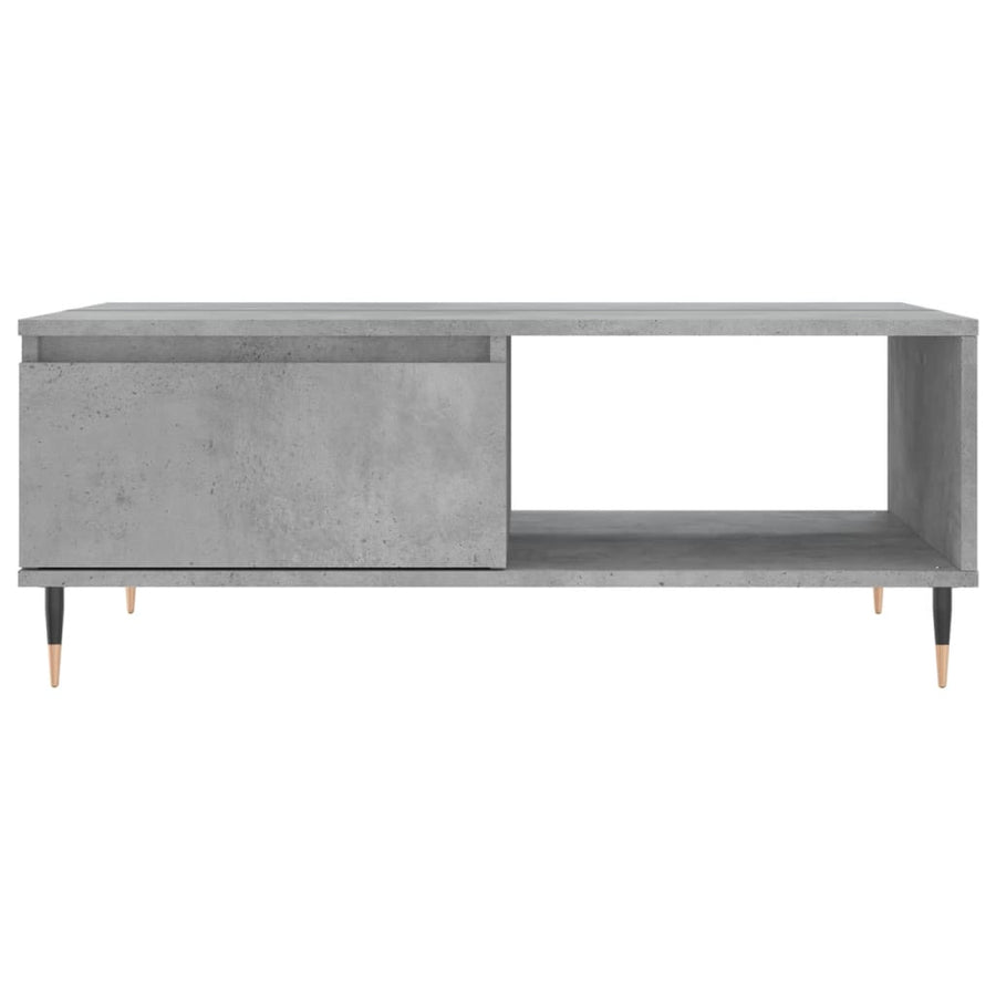 Salontafel 90X60X35 Cm Bewerkt Hout Betongrijs