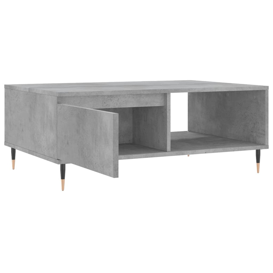 Salontafel 90X60X35 Cm Bewerkt Hout Betongrijs