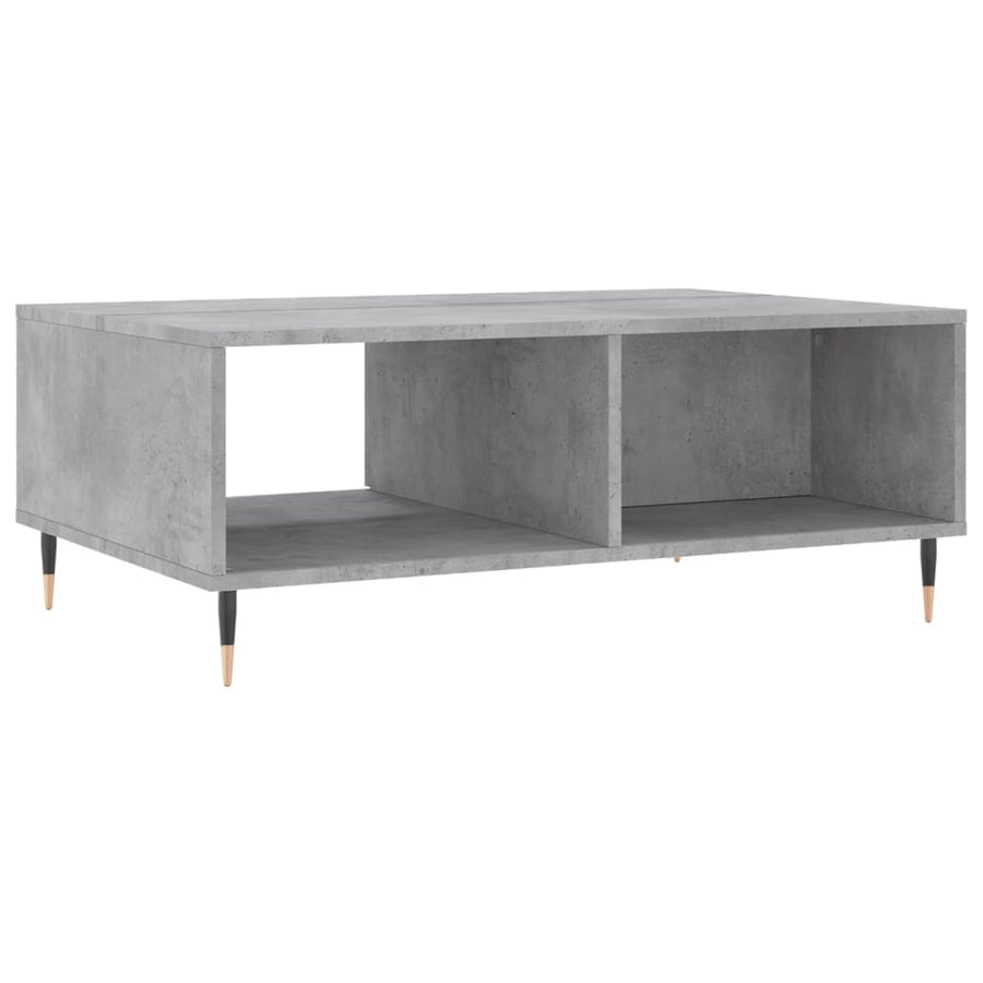 Salontafel 90X60X35 Cm Bewerkt Hout Betongrijs