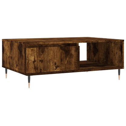 Salontafel 90X60X35 Cm Bewerkt Hout Kleurig Gerookt eiken