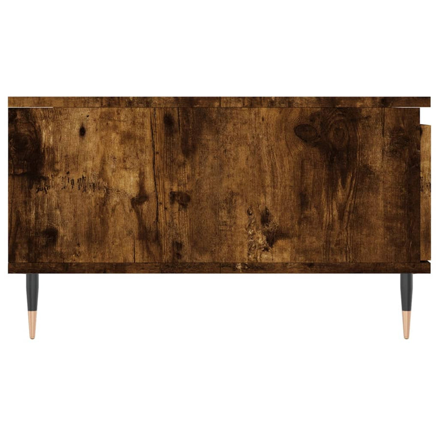 Salontafel 90X60X35 Cm Bewerkt Hout Kleurig Gerookt eiken