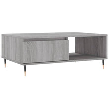 Salontafel 90X60X35 Cm Bewerkt Hout Eikenkleurig Grijs sonoma