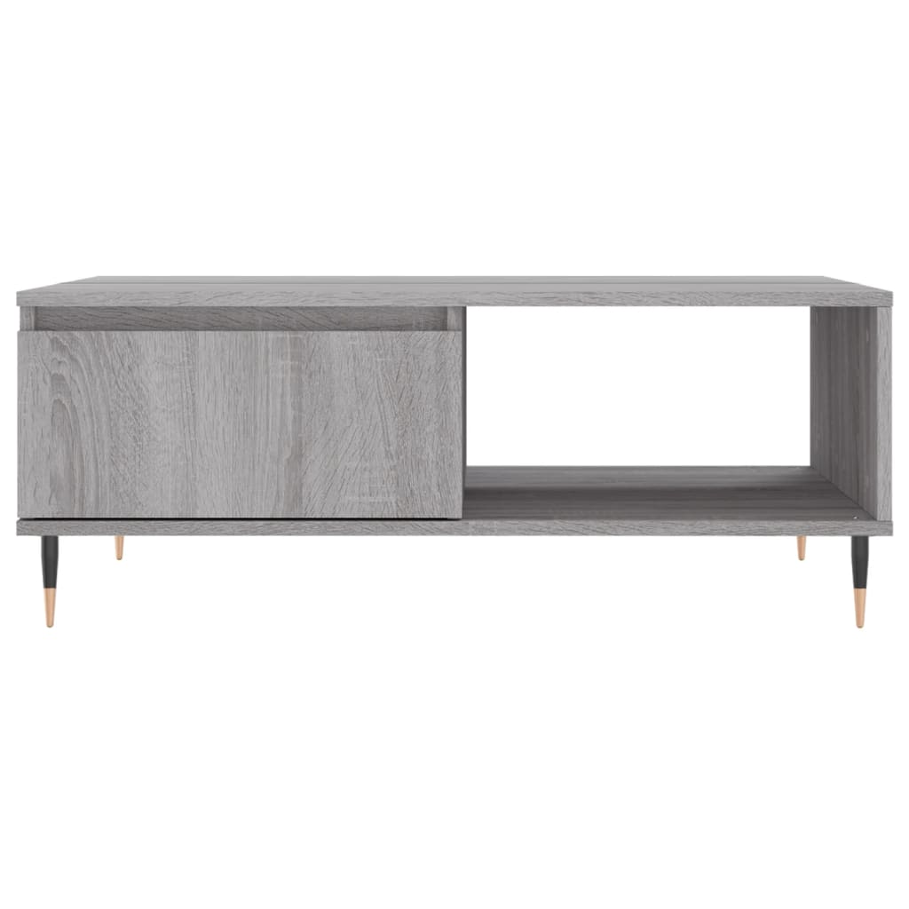 Salontafel 90X60X35 Cm Bewerkt Hout Eikenkleurig Grijs sonoma