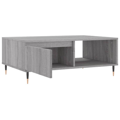 Salontafel 90X60X35 Cm Bewerkt Hout Eikenkleurig Grijs sonoma