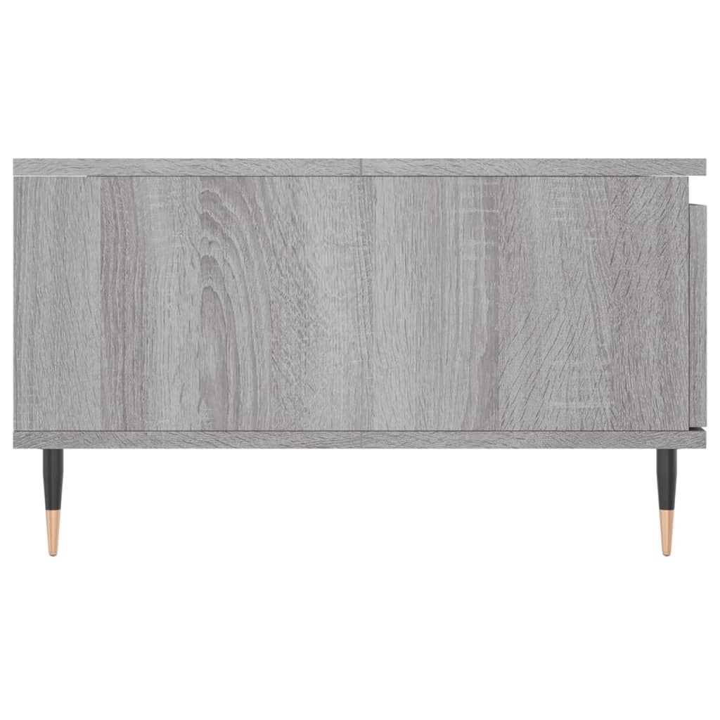 Salontafel 90X60X35 Cm Bewerkt Hout Eikenkleurig Grijs sonoma