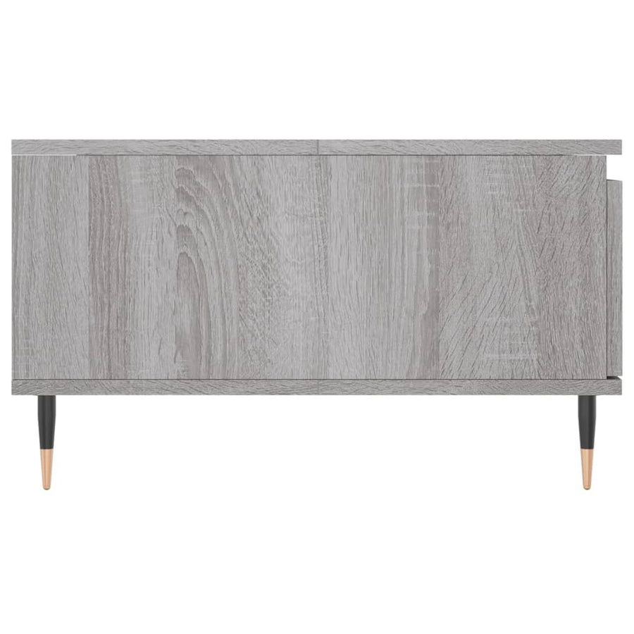 Salontafel 90X60X35 Cm Bewerkt Hout Eikenkleurig Grijs sonoma