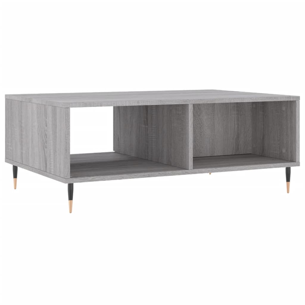 Salontafel 90X60X35 Cm Bewerkt Hout Eikenkleurig Grijs sonoma