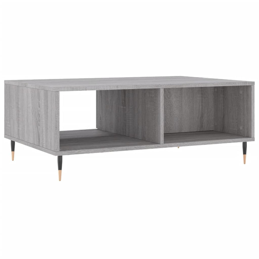 Salontafel 90X60X35 Cm Bewerkt Hout Eikenkleurig Grijs sonoma