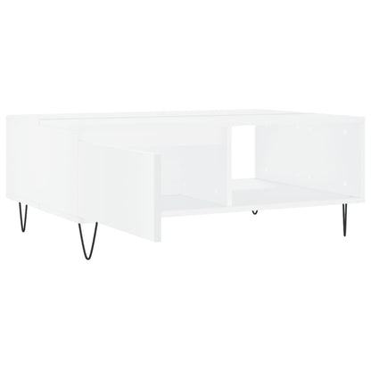 Salontafel 90X60X35 Cm Bewerkt Hout Wit