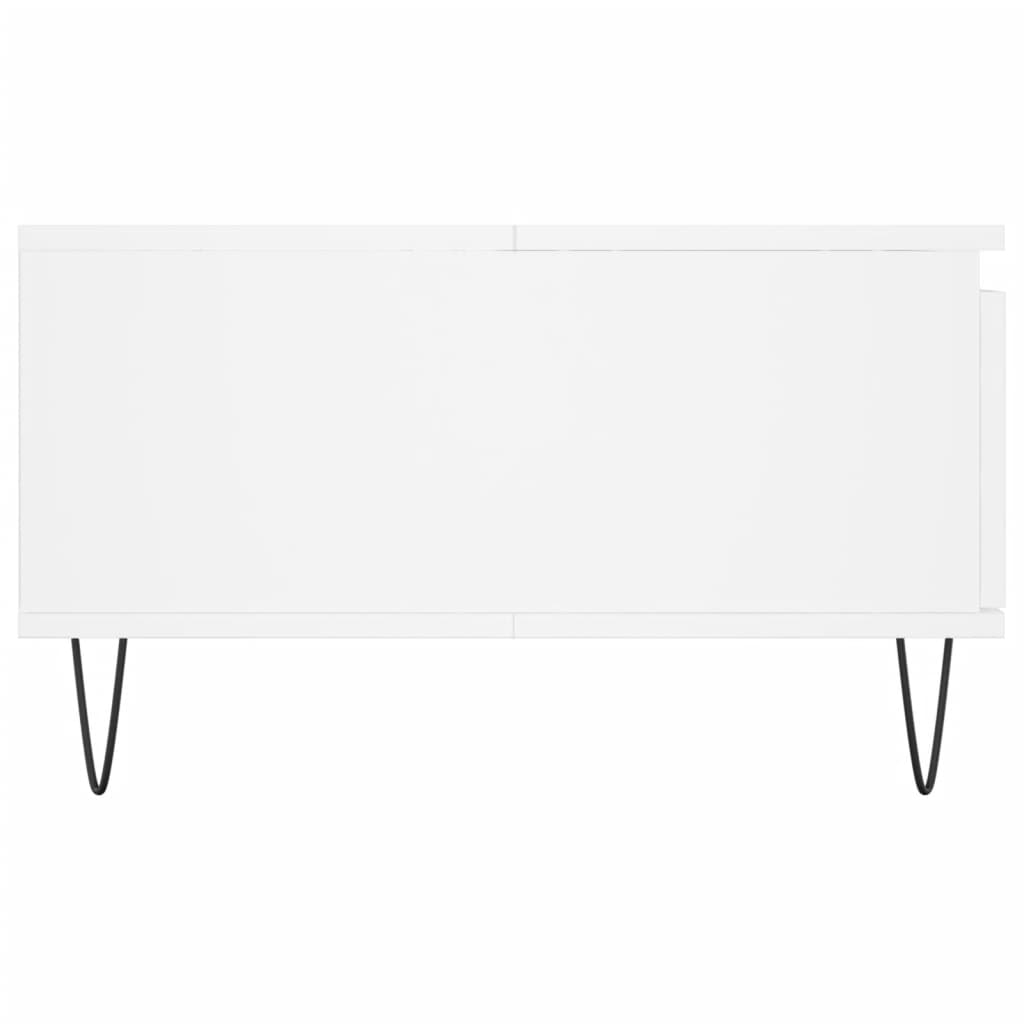 Salontafel 90X60X35 Cm Bewerkt Hout Wit