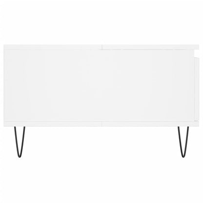 Salontafel 90X60X35 Cm Bewerkt Hout Wit