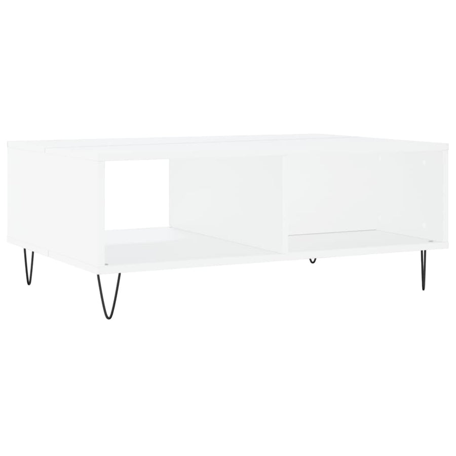 Salontafel 90X60X35 Cm Bewerkt Hout Wit