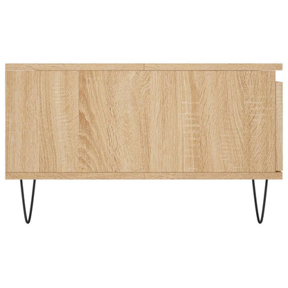 Salontafel 90X60X35 Cm Bewerkt Hout Kleurig Sonoma eiken