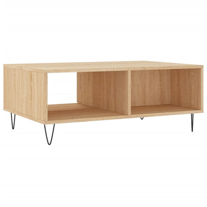 Salontafel 90X60X35 Cm Bewerkt Hout Kleurig Sonoma eiken