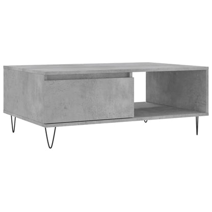 Salontafel 90X60X35 Cm Bewerkt Hout Betongrijs