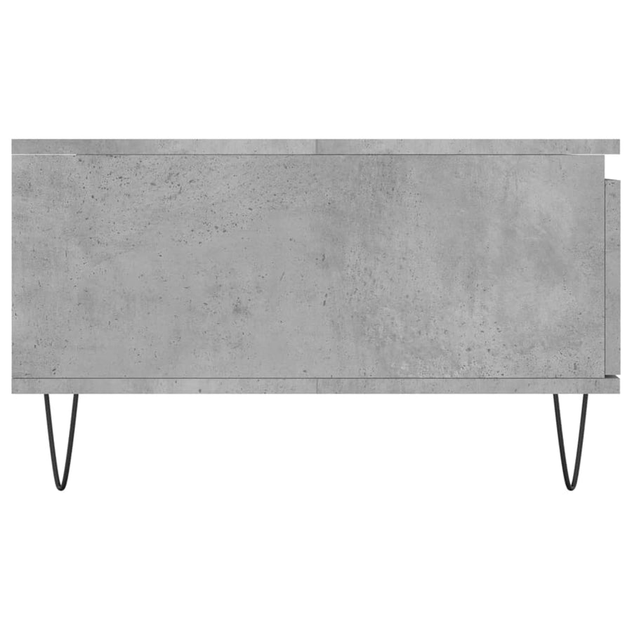 Salontafel 90X60X35 Cm Bewerkt Hout Betongrijs